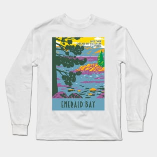 WPA Poster of Lake Tahoe at Emerald Bay State Park, California Long Sleeve T-Shirt